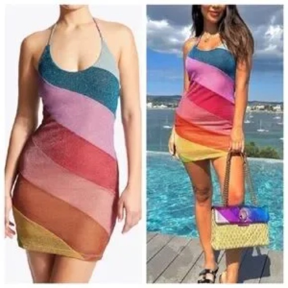 Kurt Geiger Dresses & Skirts - NWT Kurt Geiger London
Rainbow stripe mini dress